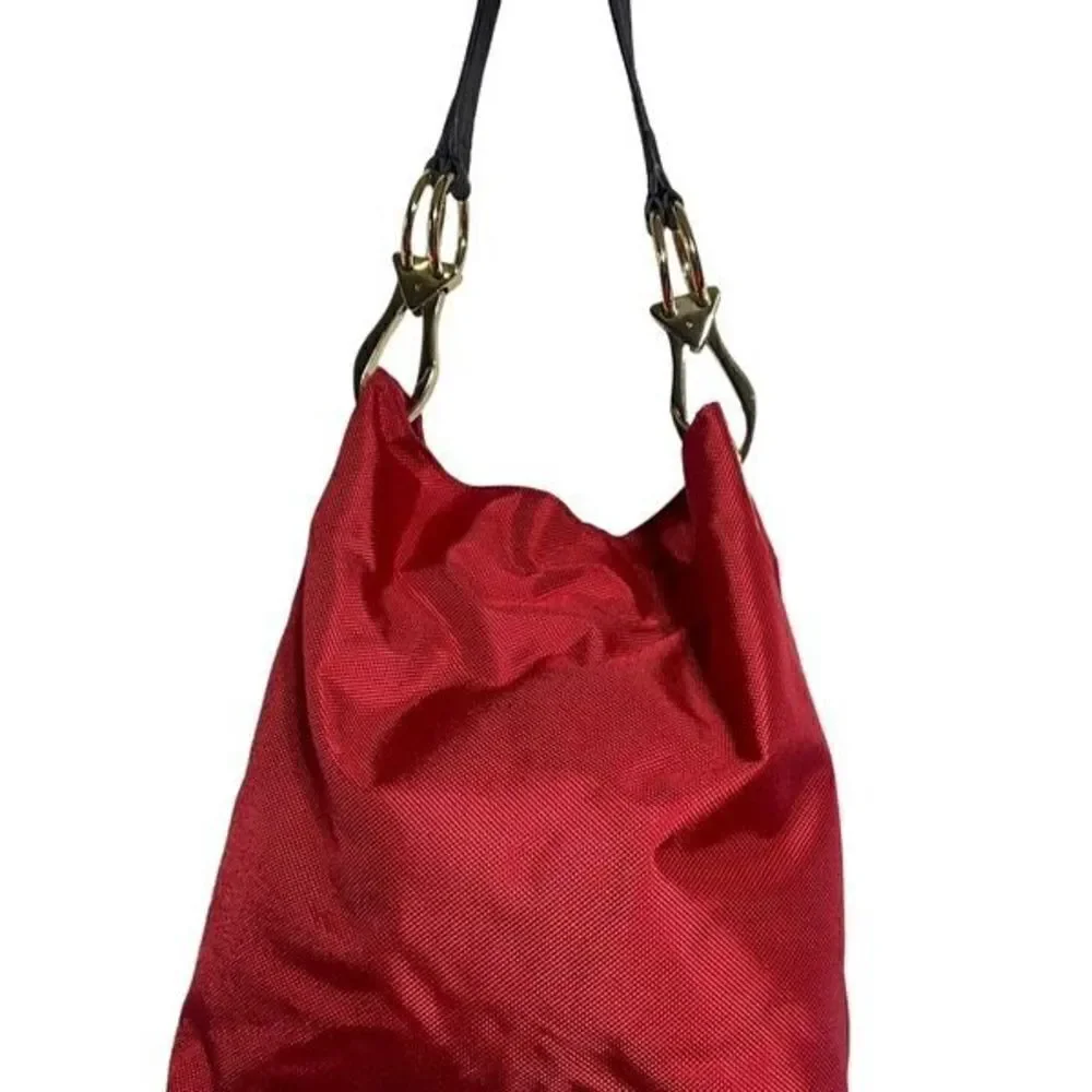 JPK Paris 75 Red Canvas with Gold Hardware Shoulder Bag Bucket Bag